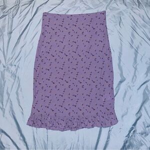 purple floral urban outfitters skirt